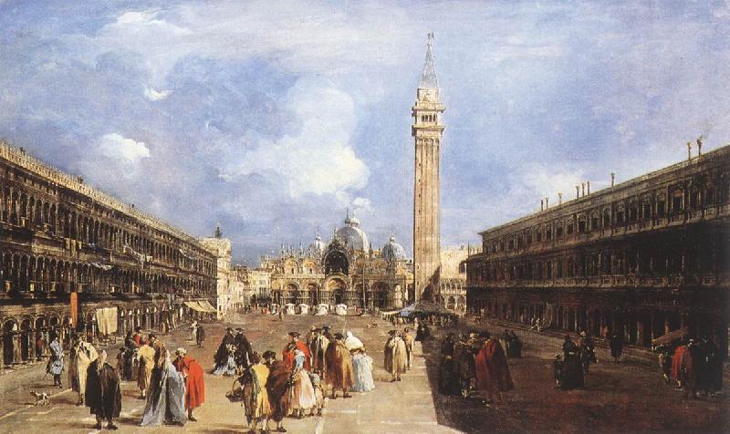 GUARDI, Francesco The Piazza San Marco towards the Basilica dfh China oil painting art